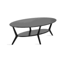 Kate Laurel Oval Wooden Coffee Table