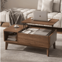 LYNCOHOME Fluted Lift Top Coffee Table