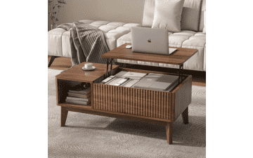 LYNCOHOME Fluted Lift Top Coffee Table