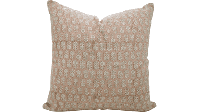 Linen Floral Pillow Cover 20x20