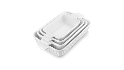MALACASA Ceramic Baking Dishes Set