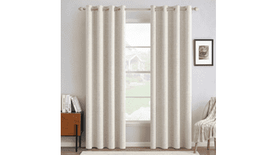 MIULEE Blackout Linen Curtains