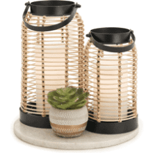 Natural Rattan Boho Lanterns