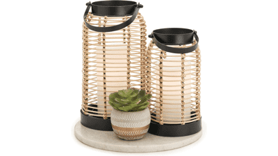 Natural Rattan Boho Lanterns