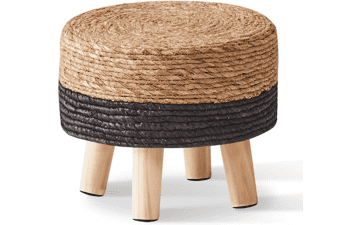 Natural Seagrass Ottoman Footrest Pouf
