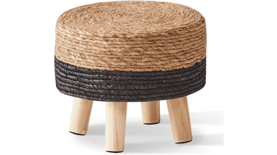 Natural Seagrass Ottoman Footrest Pouf