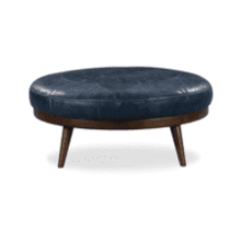 POLY & BARK Gio Leather Ottoman