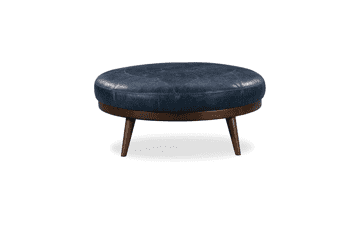 POLY & BARK Gio Leather Ottoman