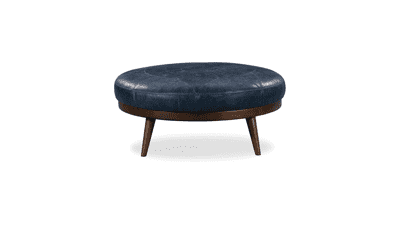 POLY & BARK Gio Leather Ottoman