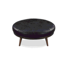 POLY & BARK Gio Leather Ottoman