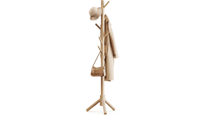 Pipishell Wooden Coat Rack Stand