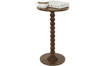 Rustic Brown Round Side Table