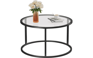 SAYGOER Round Glass Coffee Table