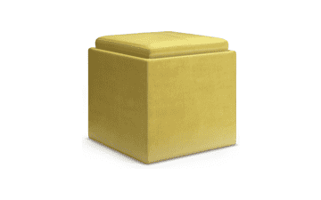SIMPLIHOME Rockwood Cube Storage Ottoman