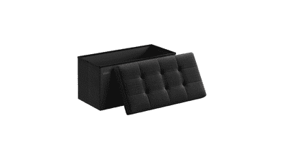 SONGMICS Folding Storage Ottoman Bench