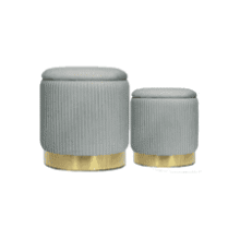 Velvet Ottoman Storage Set of 2