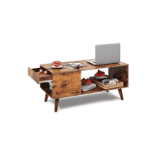 WLIVE Rustic Brown Coffee Table