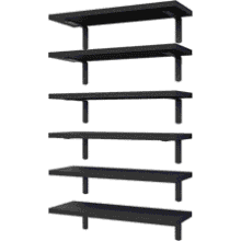 WOPITUES Wood Floating Shelves Set