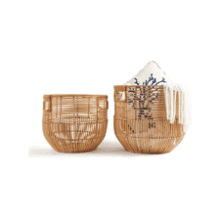 Woven Rattan Storage Baskets