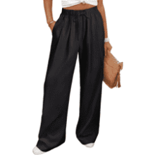 ANRABESS Women Linen Palazzo Pants