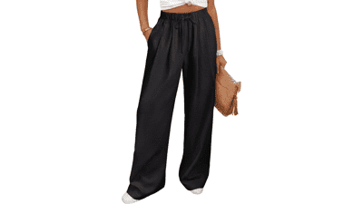 ANRABESS Women Linen Palazzo Pants