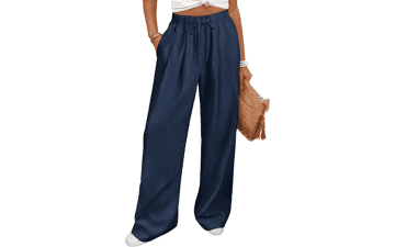 ANRABESS Women Linen Palazzo Pants