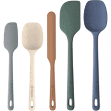 ChefAide 5‑Piece Silicone Spatula Set