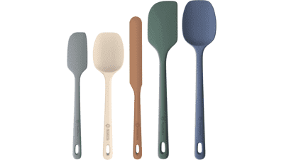 ChefAide 5‑Piece Silicone Spatula Set