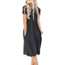 DB MOON Women Summer Empire Waist Dress