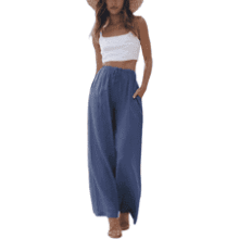 Faleave Women’s Cotton Linen Palazzo Pants