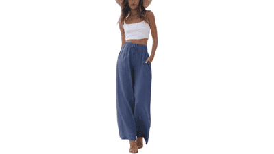 Faleave Women’s Cotton Linen Palazzo Pants