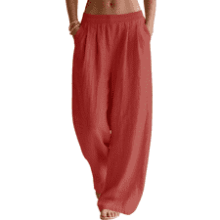 LOMON Women Linen Palazzo Pants