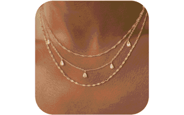 Layered 14k Gold Plated Necklaces for Women
