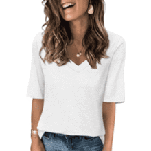 Minetom Women's V Neck T Shirts