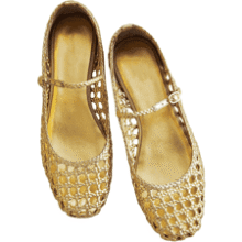 Molozoey Woven Mesh Ballet Flats