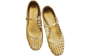 Molozoey Woven Mesh Ballet Flats