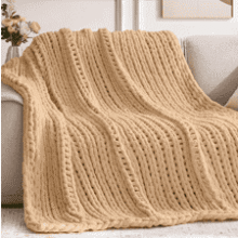 Negwoo Chunky Knit Throw Blanket