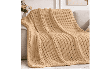 Negwoo Chunky Knit Throw Blanket