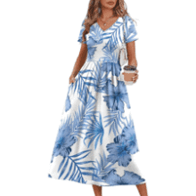 OFEEFAN Flowy A‑Line Summer Dress