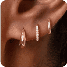 Sterling Silver Huggie Hoop Earrings