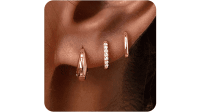 Sterling Silver Huggie Hoop Earrings