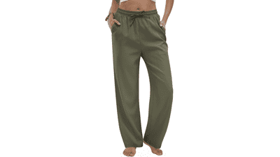 TOPYOGAS Women’s Linen Casual Pants