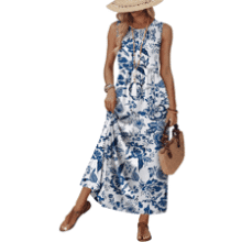 WIHOLL Summer Babydoll Maxi Dress