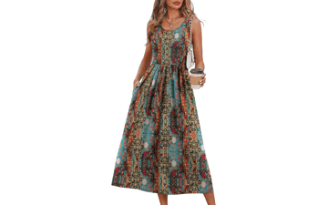 WIHOLL Summer Flowy Midi Dress