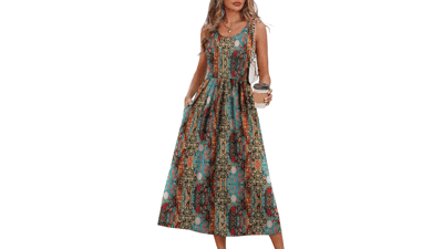 WIHOLL Summer Flowy Midi Dress