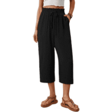 Wide Leg Capri Pants for Women
