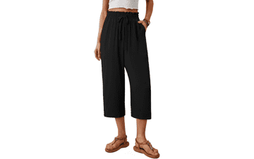 Wide Leg Capri Pants for Women