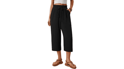 Wide Leg Capri Pants for Women