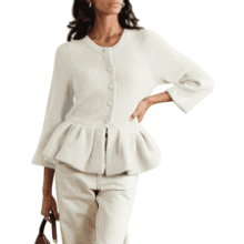 Women’s Peplum Knit Cardigan