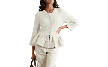 Women’s Peplum Knit Cardigan